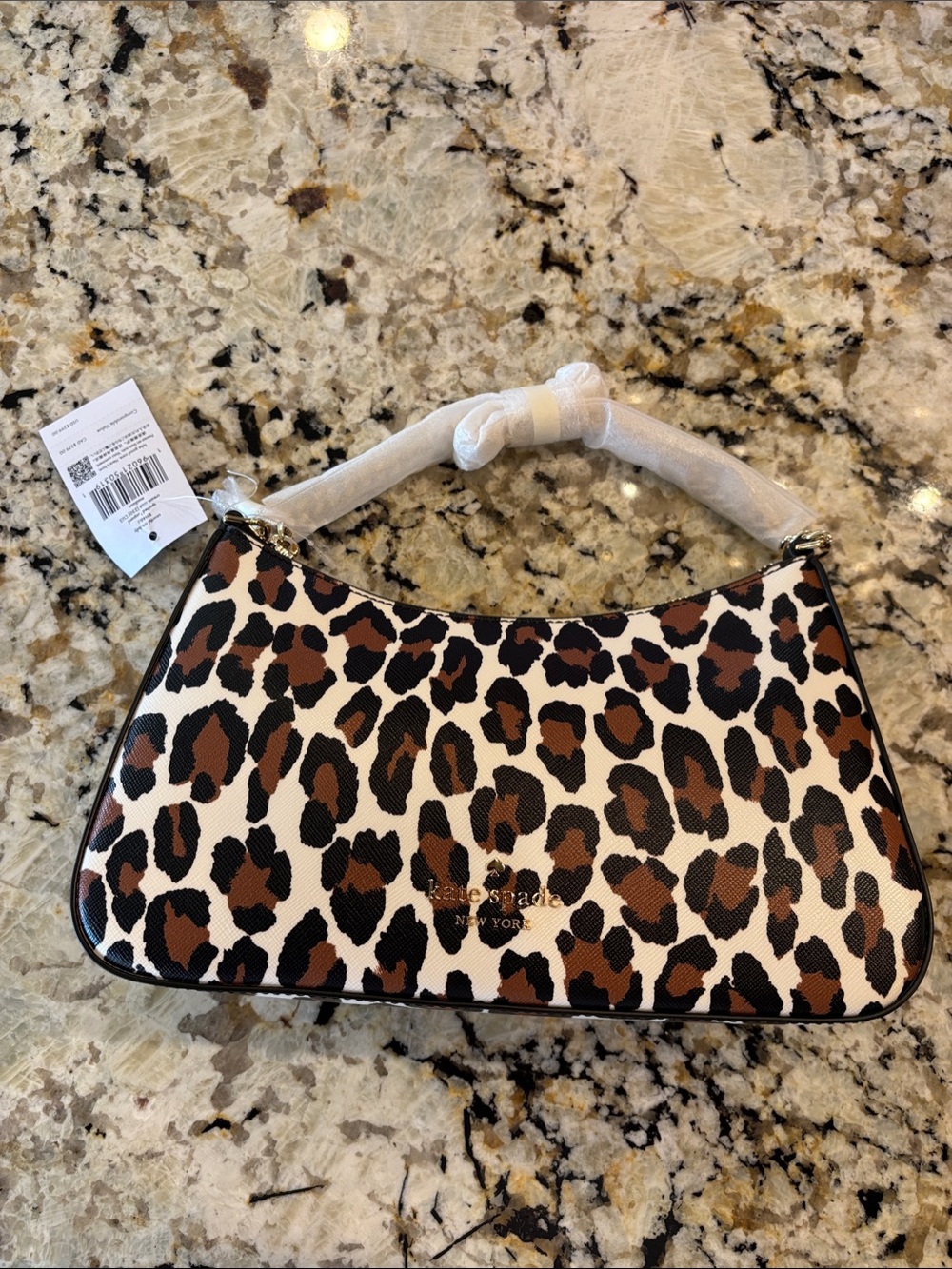 Kate Spade Leopard-Print Shoulder Bag - Brown/Black/White
